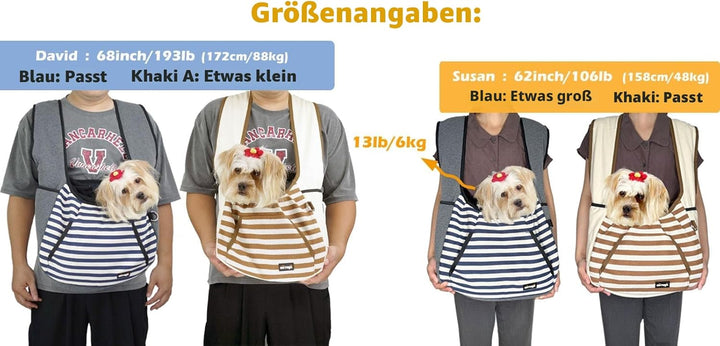 NATUYA Tragetasche für Hunde, Welpen, verstellbare Tragetasche, Reisetasche, Bodenpolster, Haustier-