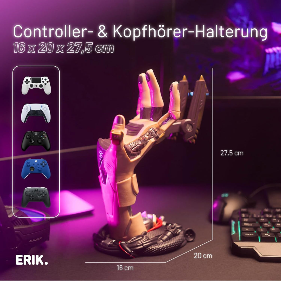 Grupo Erik Gaming Controller Halter Cyberpunk & Kopfhöre-Halterung | Coole Sachen für Teenager Mädch