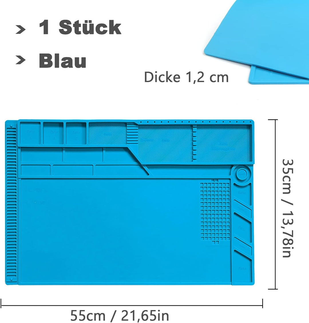 Magnetische Lötmatte, 55 x 35 cm Magnetische Elektronik Reparaturmatte, Silikon Lötmatte, Magnetisch