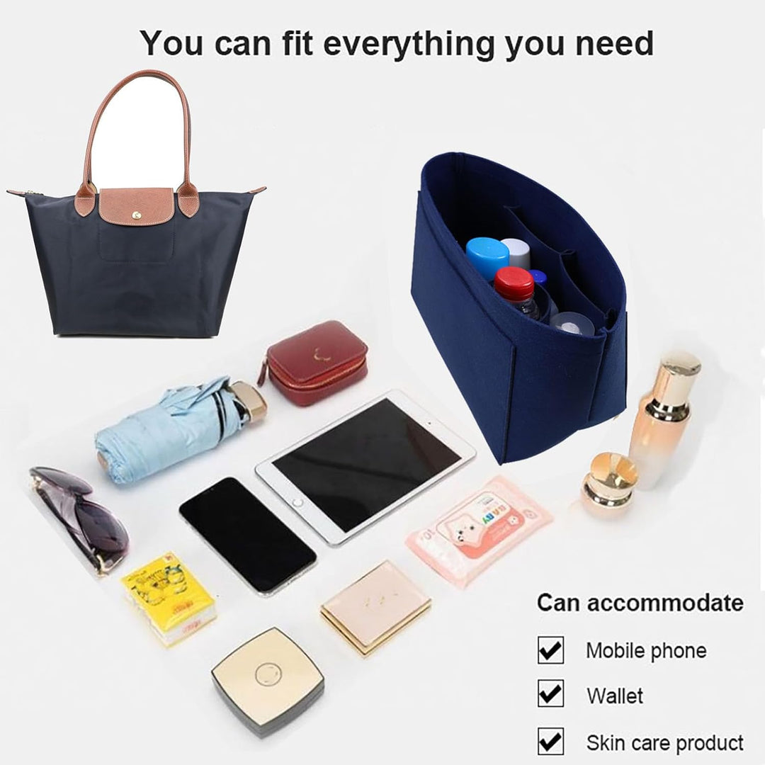 Taschen-Organizer-Einsatz für Longchamp Le Pliage Neo (gross) Handtaschen-Einsatz-Organizer1012blue-