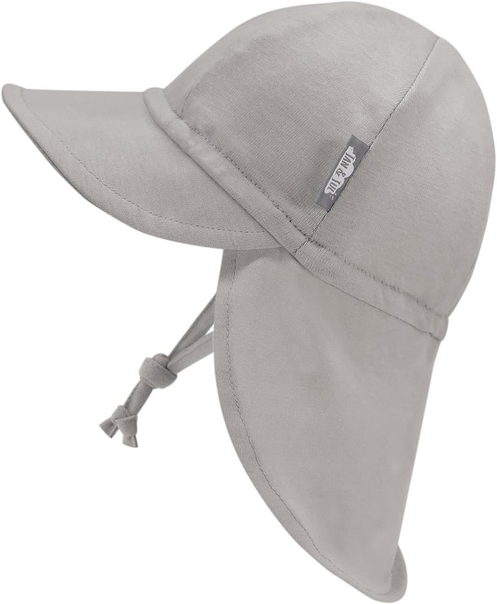 Jan &amp; Jul Sonnenhut aus Baumwolle mit UPF 50+ UV-Schutz für Baby Junge und Mädchen 6-24 Monate Grau,