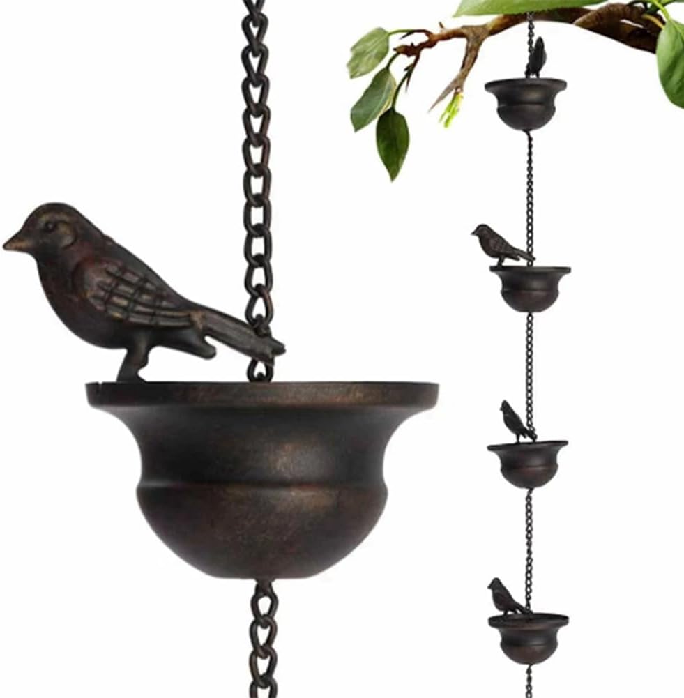 Kquepo Regenkette Dekorative Metall Regenwasserkette Outdoor Garten Dekor, Feine Verarbeitung
