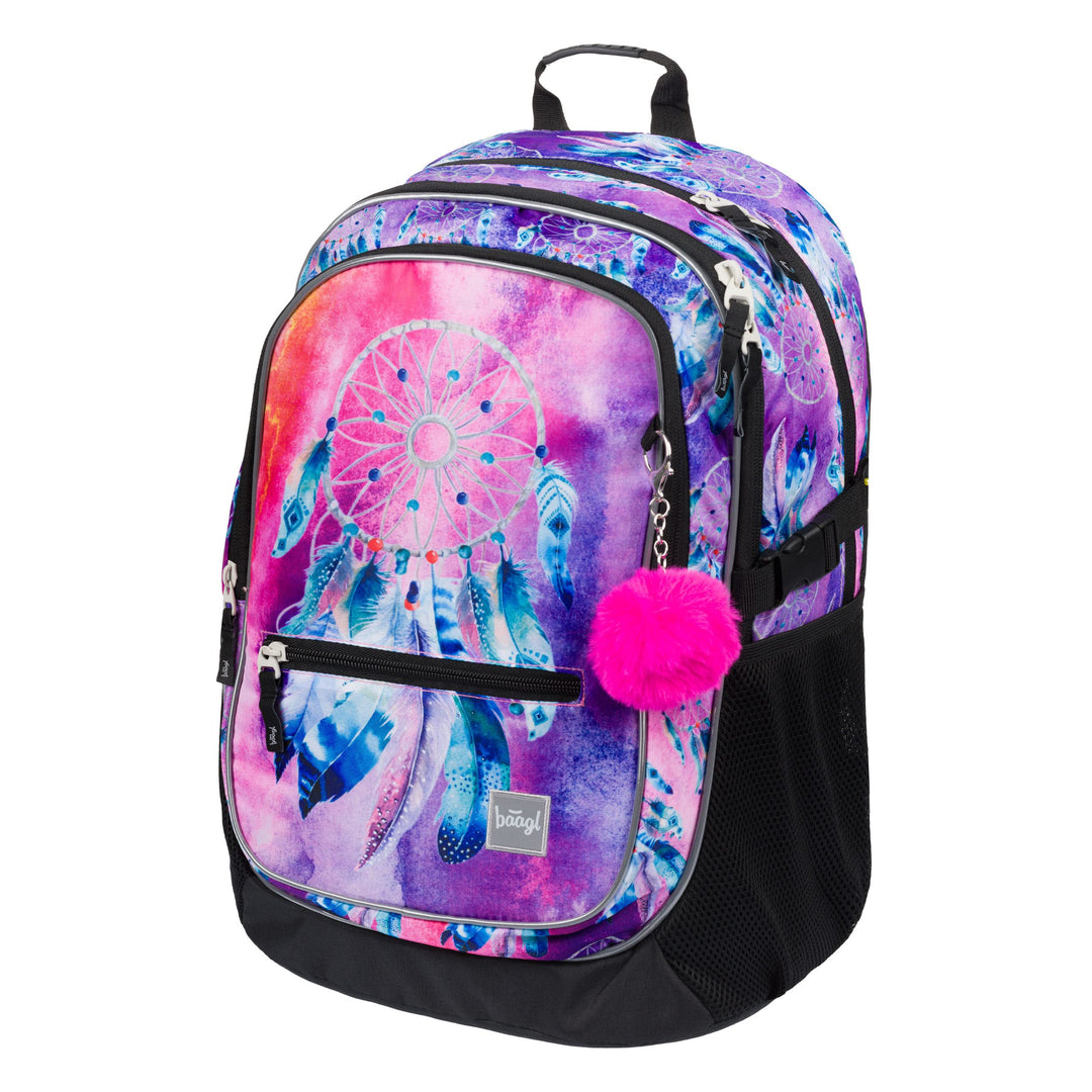 Baagl Kinderrucksack, Schulrucksack für Kinder mit ergonomisch geformter Rücken, Brustgurt und refle