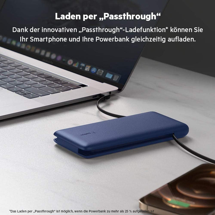 Belkin BOOSTCHARGE Plus 10K tragbares Ladegerät und Powerbank (10.000 mAh mit integriertem Lightning