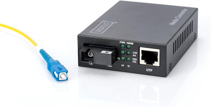 DIGITUS WDM Medienkonverter - Singlemode - Gbit Ethernet - RJ45 / SC - BiDi - Tx1550nm / Rx1310nm -