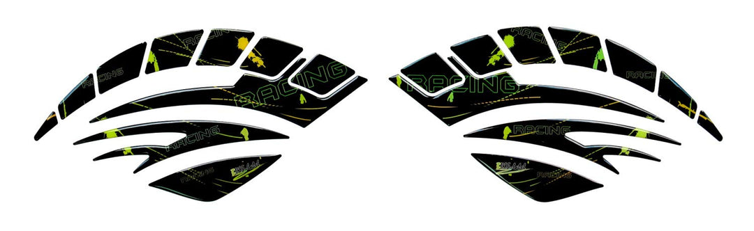 BIKE-label Tankpad Seitentank Racing Black Gelb kompatibel für Suzuki 810004