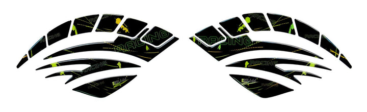 BIKE-label Tankpad Seitentank Racing Black Gelb kompatibel für Suzuki 810004