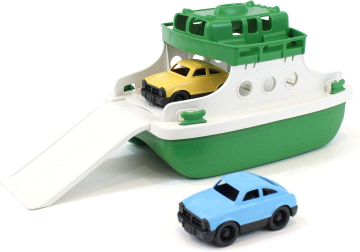 Green Toys 66157 FRBGW-1290 Spielzeugschiff, grün/weiss, 10"X6.6"x6.3", Grün/Weiss
