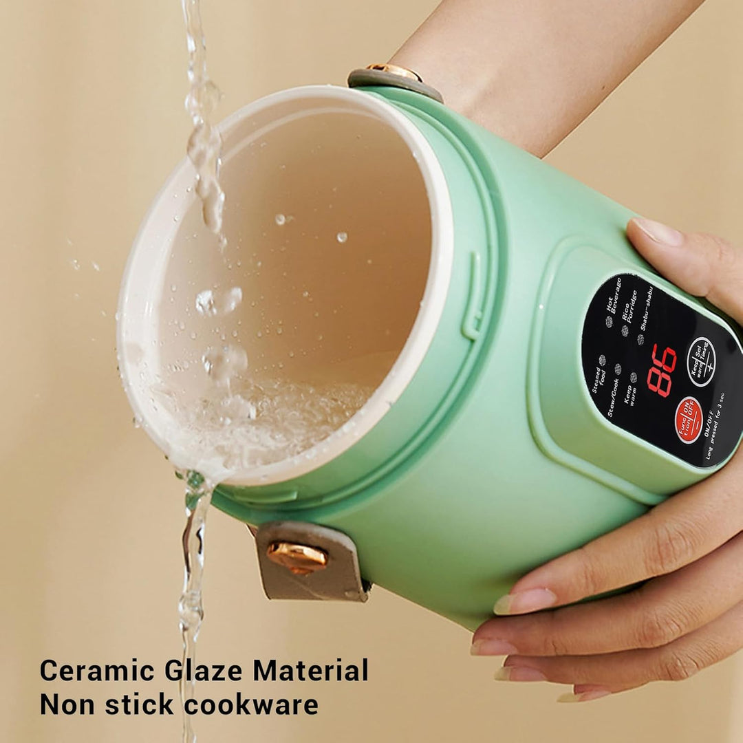 500 W Mini-Elektrotopf, 800 Ml Fassungsvermögen, Edelstahlmaterial, Kompaktes Design, Tragbarer Warm