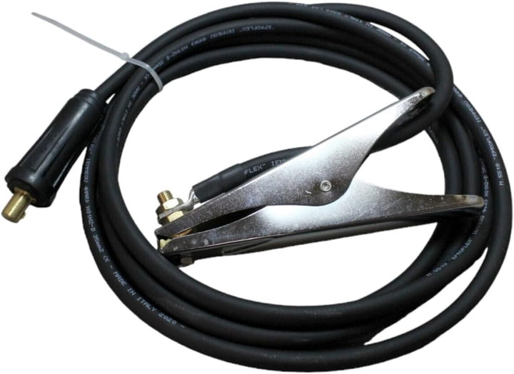 Massekabel Schweisskabel 10,16,25,35,50,70mm² HAR 4m 200/400A Masseklemme Stecker (25mm² 13mm Dorn),