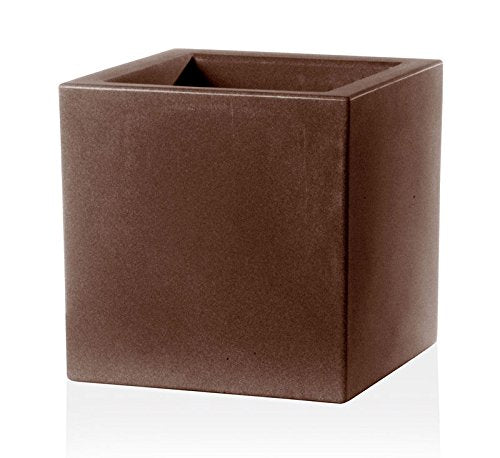 TERAPLAST Blumentopf Schio Cubo 30 cm Made in Italy recyclebar 30 cm Bronze, 30 cm Bronze