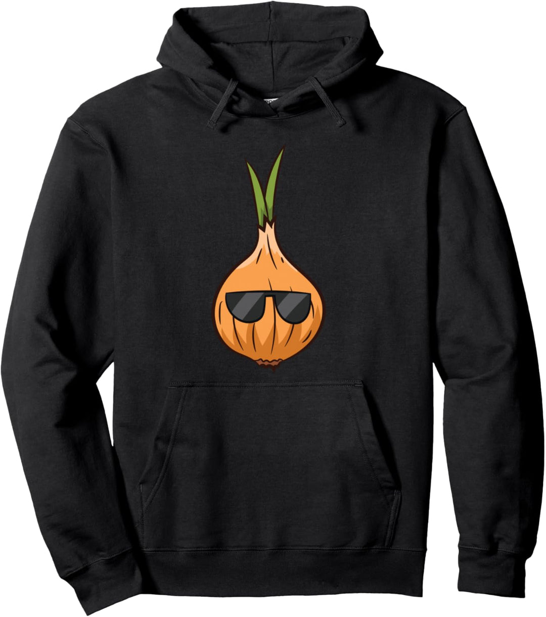 Coole Zwiebel mit Sonnenbrille Gemüse Zwiebeln Pullover Hoodie