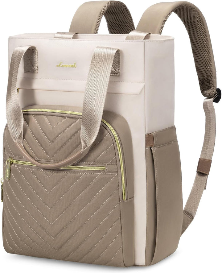 LOVEVOOK Handtasche Rucksack Damen 2 in 1 15.6 Zoll Laptop Backpack Women mit Laptopfach Schulrucksa