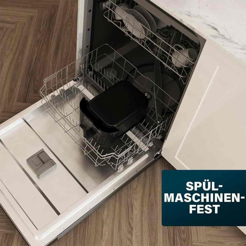 Princess Slim Airfryer 5L - 1500 W - leiser Betrieb (55 db) - Platzsparendes Design - Ölfrei - 8 Koc