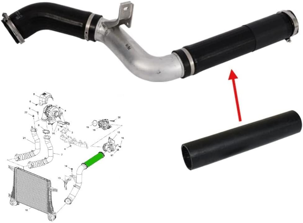 MKAREPART Turbo Ladeluftkühler-Schlauch kompatibel mit Opel Antara Chevrolet Captiva 2011-on 9538381