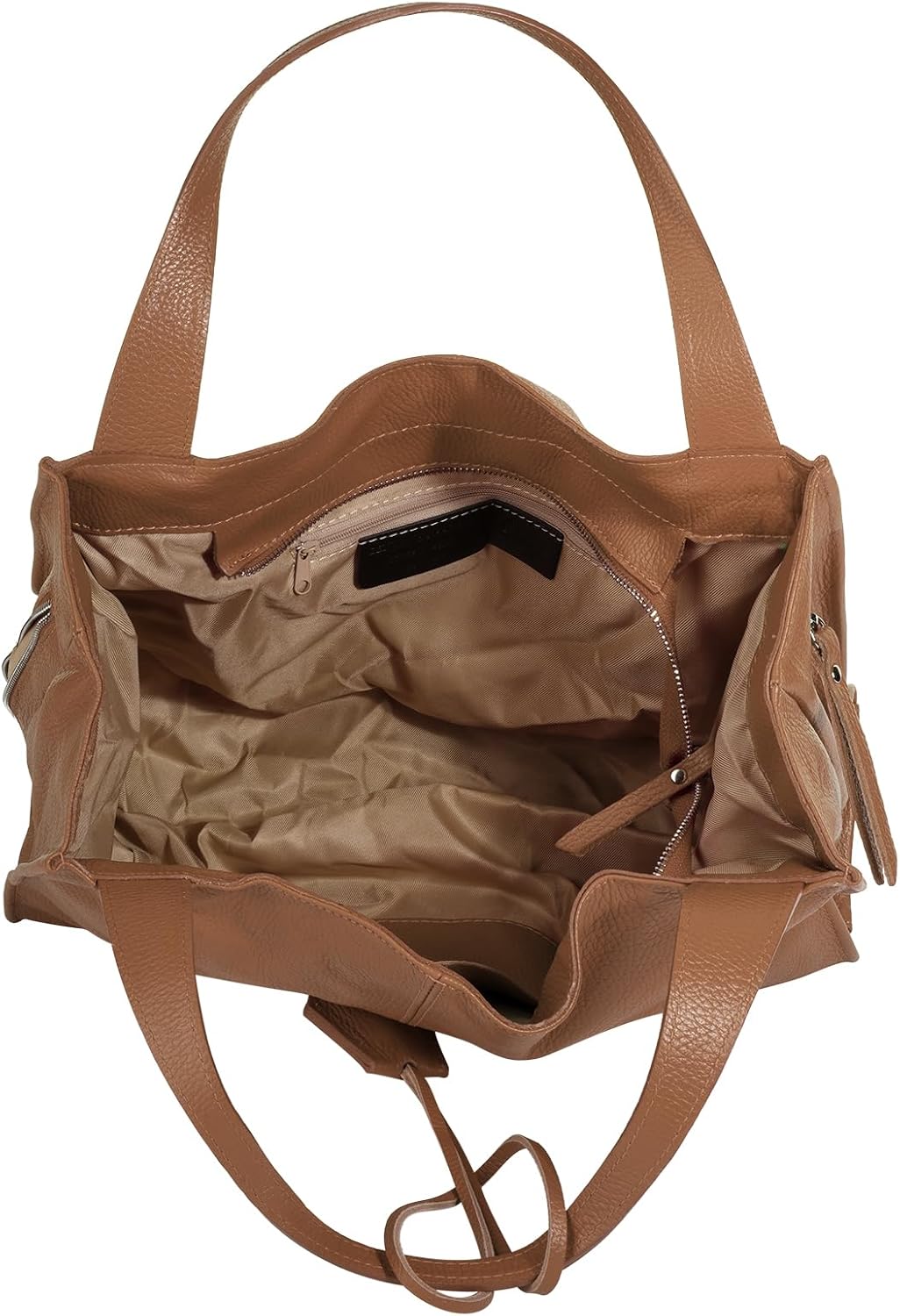 Shopper Echt Leder Damen Made in Italy, Smartphonefach, Ledertasche Damen, Handtasche Echtleder, Umh