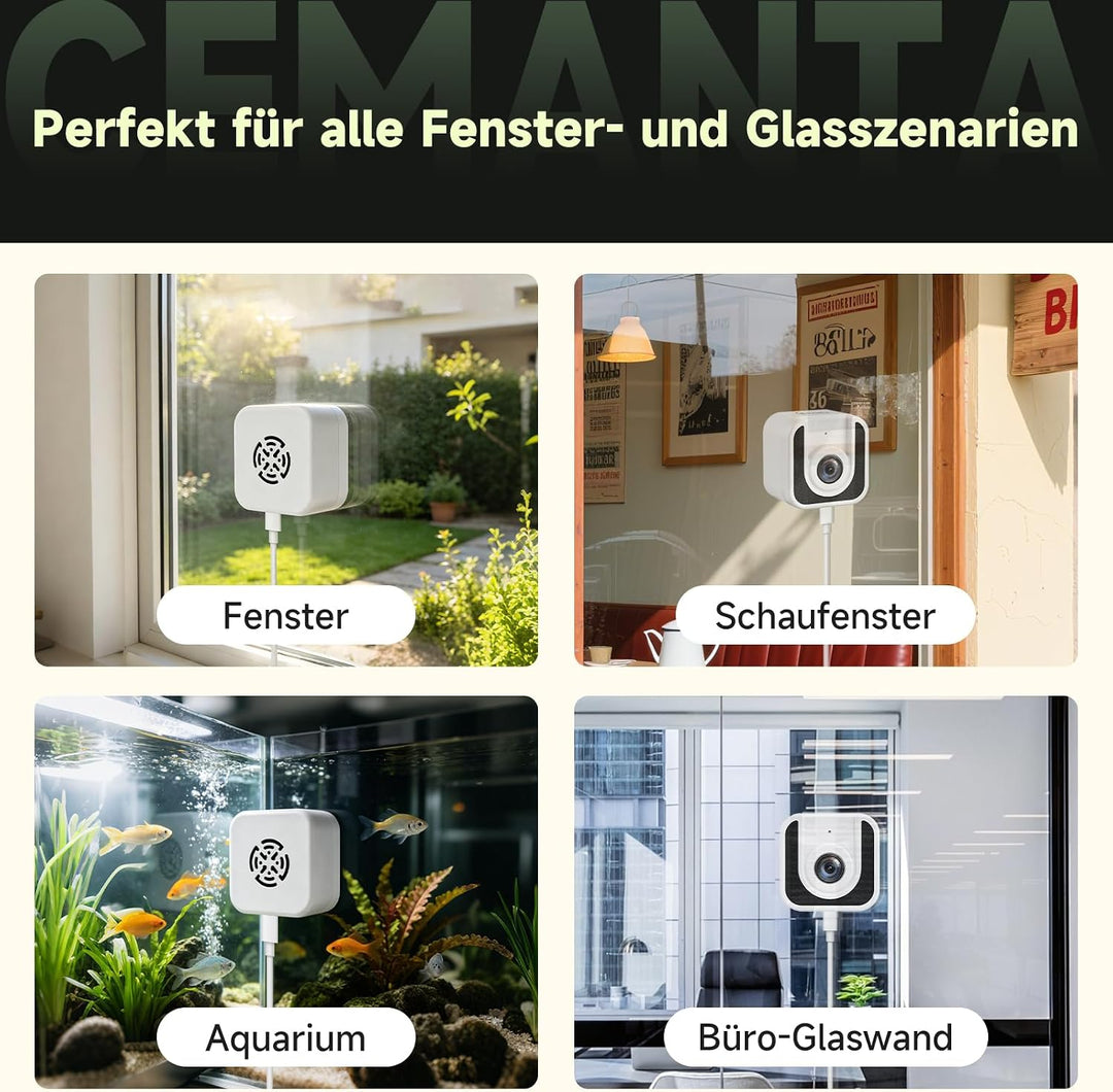 3MP Fensterkamera Überwachungskamera Innen 5G/2,4GHz WLAN | Kostenlosem Cloud-Speicherr &amp; 24/7 Aufna