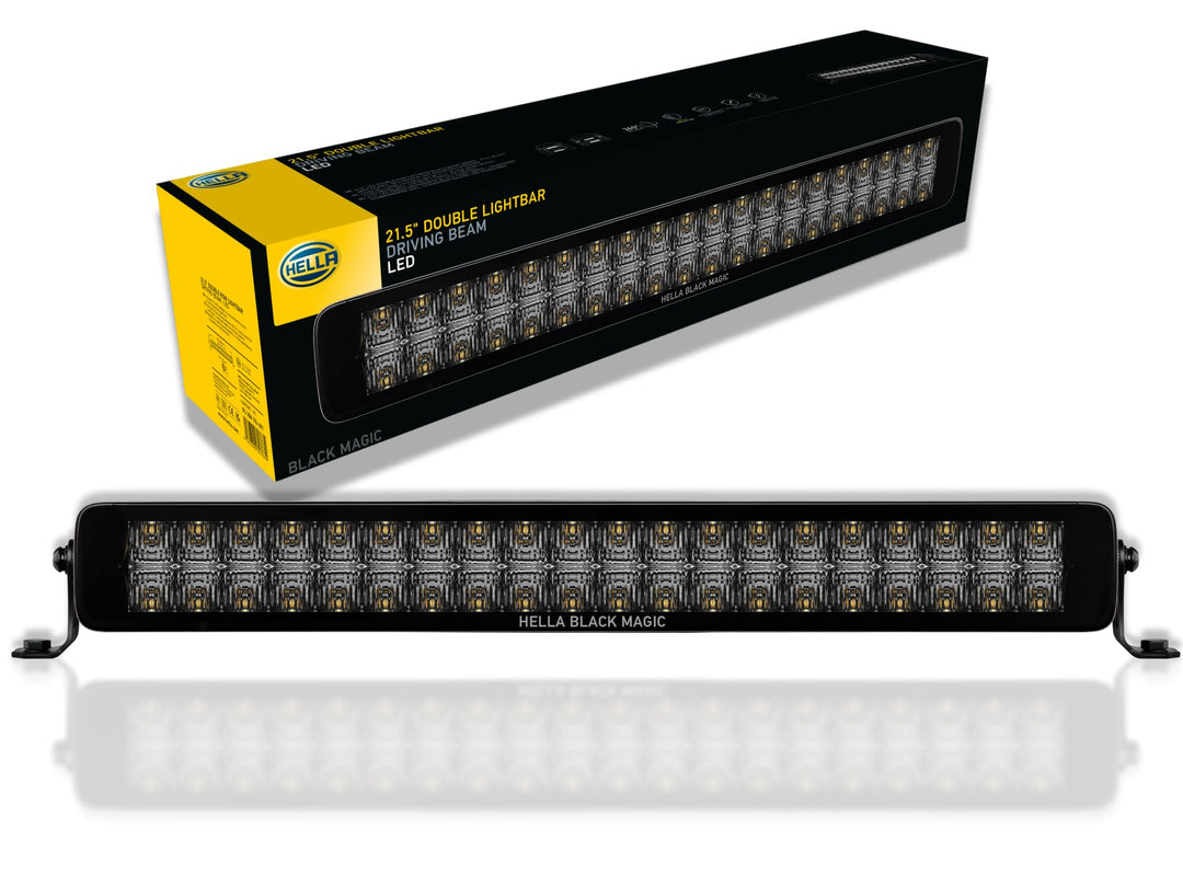 HELLA 1FJ 358 176-401 LED-Fernscheinwerfer - Black Magic Double Lighbar 21.5" - 12/24V - Anbau - Kab
