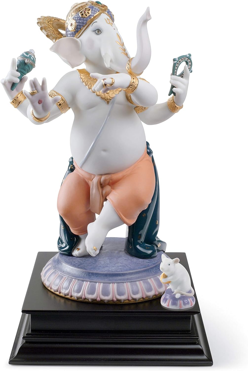 LLADRÓ Figur Tanzender Ganesha. Limitierte Auflage. Ganesha. Porzellan.