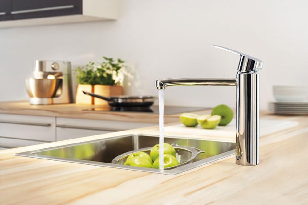 GROHE Eurostyle C Einhand-Spültischbatterie, mittelhoher Auslauf für Vor-Fenster-Montage 31159002, C
