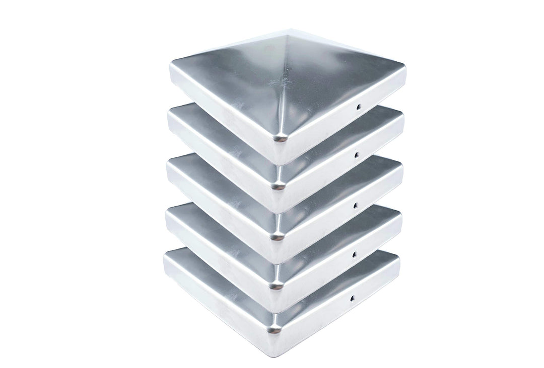 Premium Pfostenkappe 161x161 mm aus Edelstahl für Pfosten 16x16 cm Pyramide Zaunkappe Abdeckkappe 5