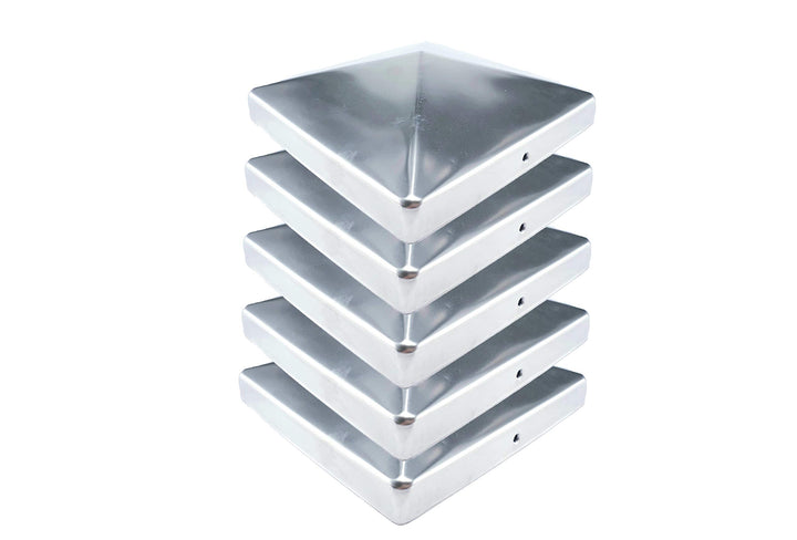 Premium Pfostenkappe 161x161 mm aus Edelstahl für Pfosten 16x16 cm Pyramide Zaunkappe Abdeckkappe 5
