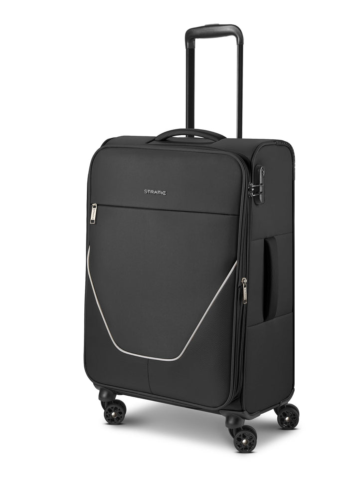 Stratic taska Koffer & Trolleys | Koffer Gross aus leichtem Polyester mit Dehnfalte, 4 Rollen, einem