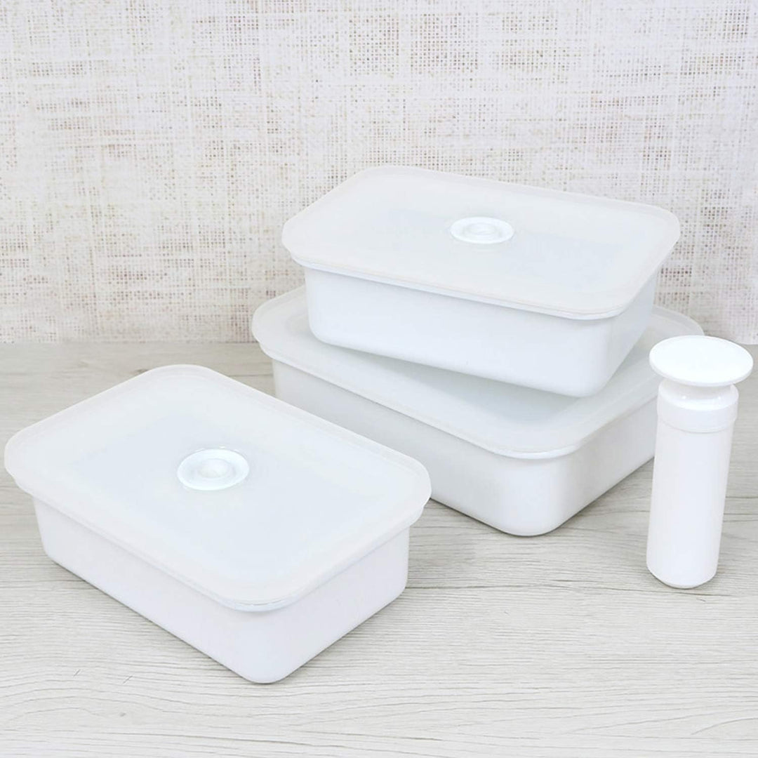 HoneyWare Vakuum Emaille, L flach, 1,35L Frischhaltedosen, L Flach