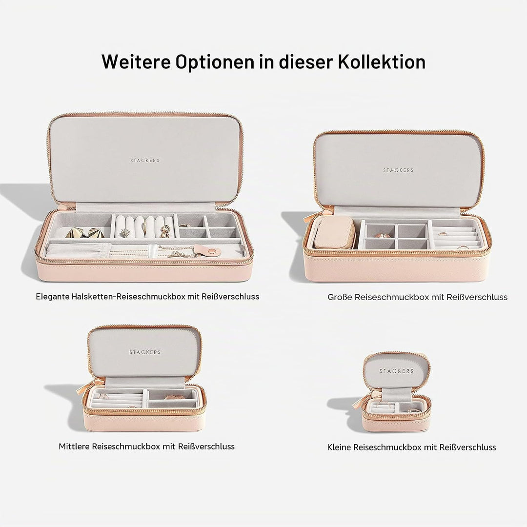 Stackers Blush Mittelgross Reise Schmuckschatulle, Blush