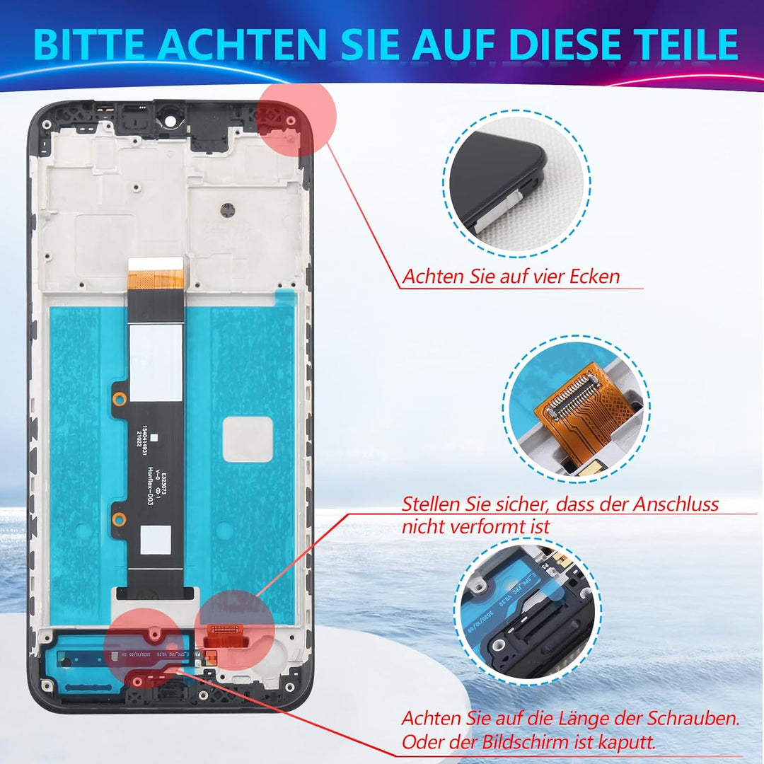 RongZy für Motorola Moto G30 XT2129-2 LCD Bildschirmersatz für Motorola Moto G30 XT2129-2 Touchscree