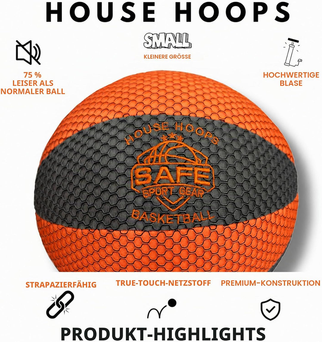 Safe Sport Gear HouseHoops Basketball – Hochwertiger, Weicher Indoor Basketball für Zuhause – Langle
