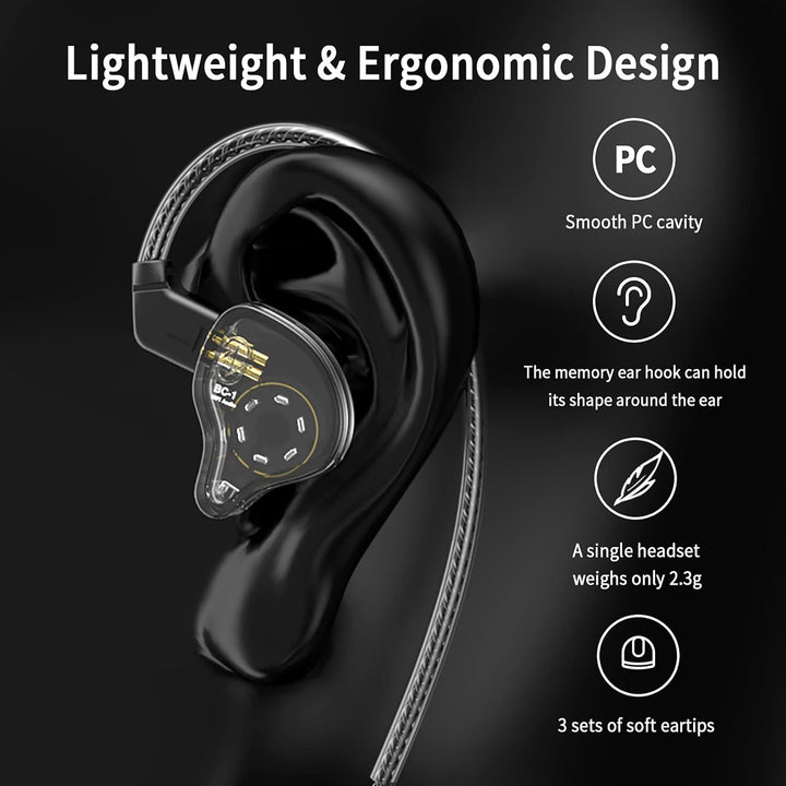 Yinyoo CCZ Melody USB-C In-Ear-Monitore Hybrid 1BA 1DD HiFi-Kopfhörer, tiefer Bass, Leichter In-Ear-