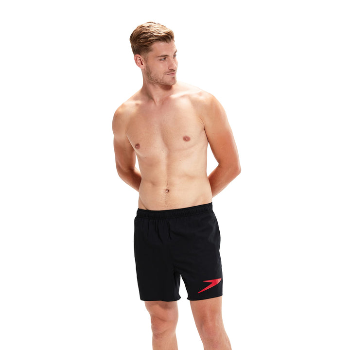 Speedo Herren Essentials 16" Wassershort (1er Pack) XS Black/Fed Red, XS Black/Fed Red