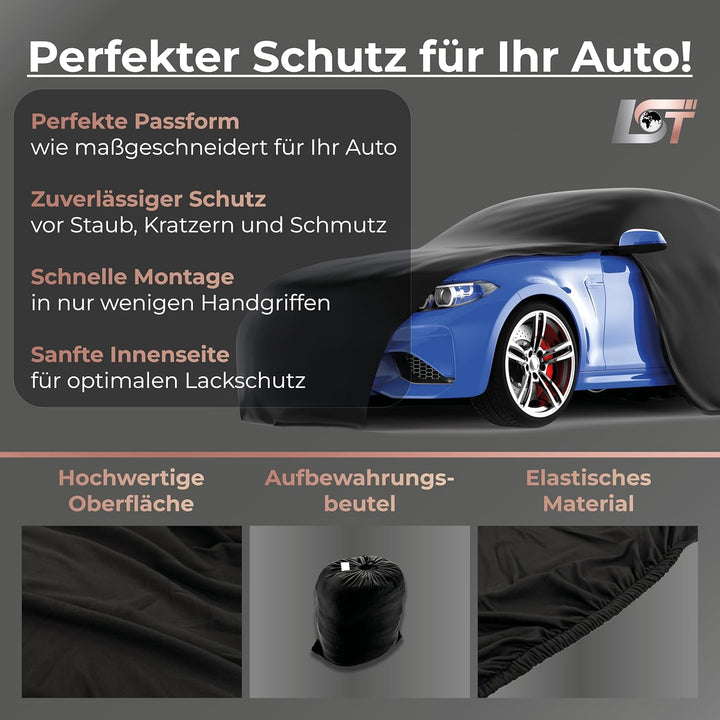 LST Autoabdeckung Indoor – lackschonende und Dehnbare Autogarage. Car Cover Innenbereich für Autohäu