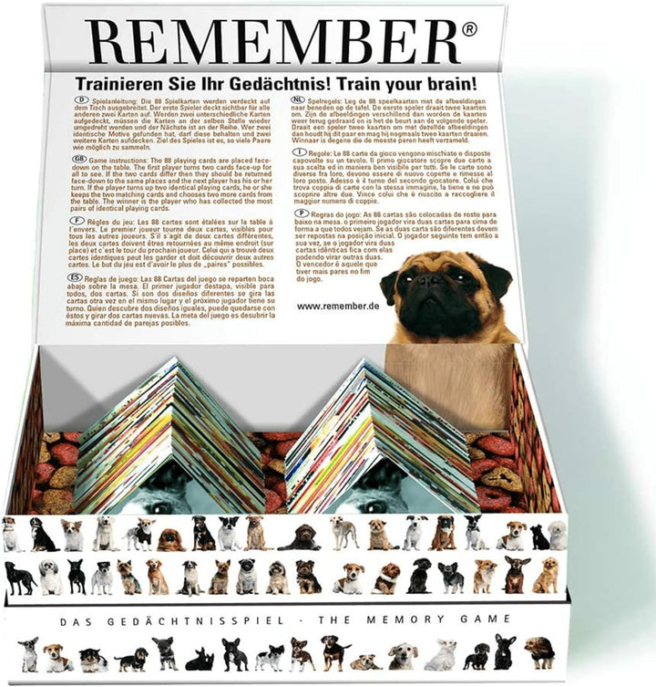 Remember DG44 Memory Gedächtnisspiel Hunde – 44 Bildpaare für Hundefreunde (88 Karten)