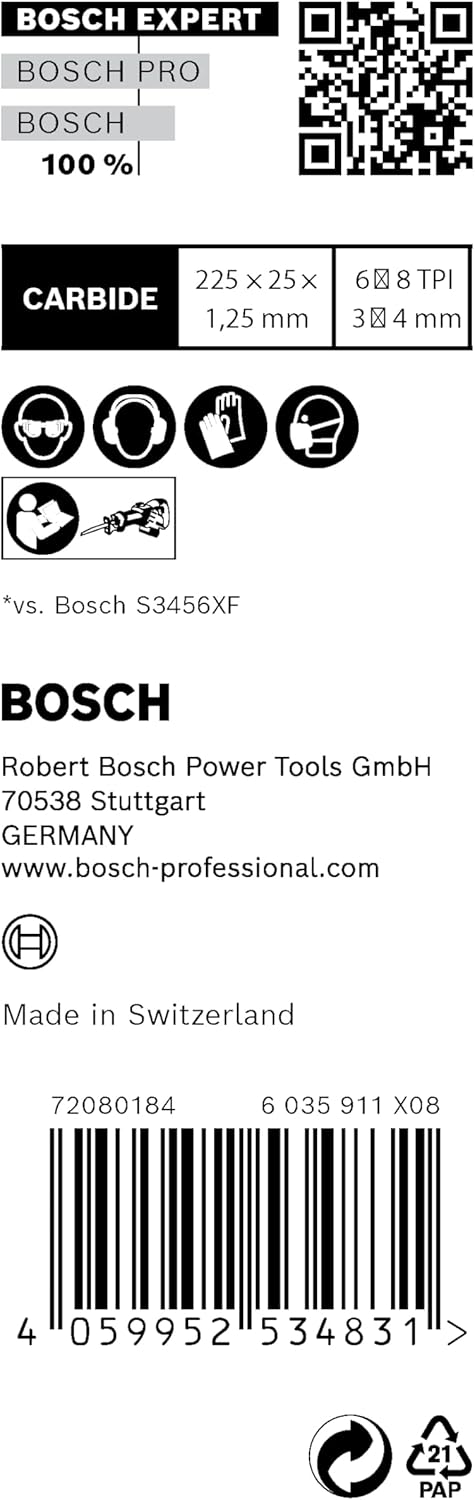 Bosch Professional 10x Expert ‘Multi Material’ S 1156 XHM Säbelsägeblatt (für Gusseisen, Länge 225 m