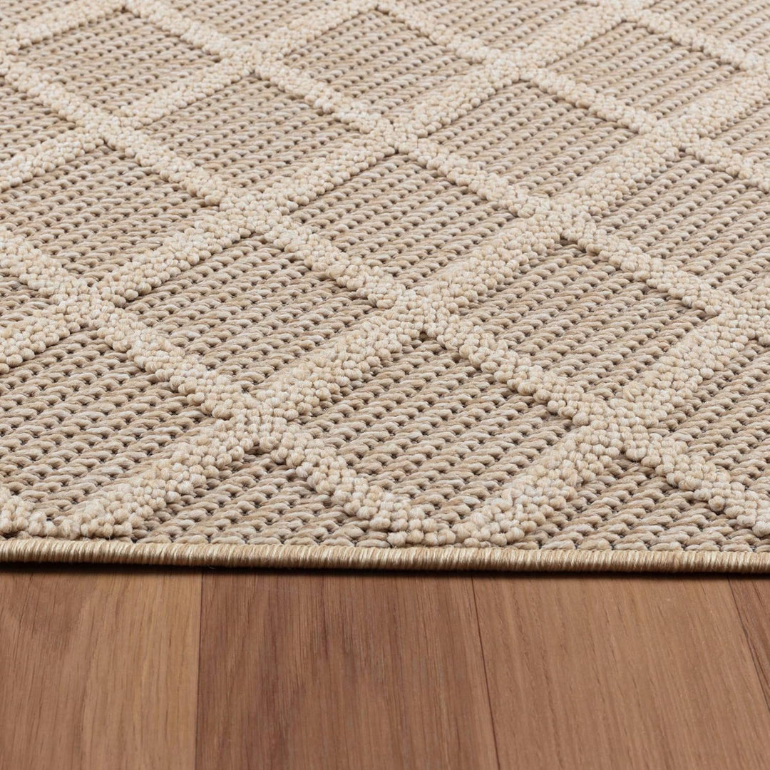 HomebyHome In&amp; Outdoor Teppich Wetterfest, Grau 80x150 cm Teppich Küche, Waschbarer Küchenläufer Fla
