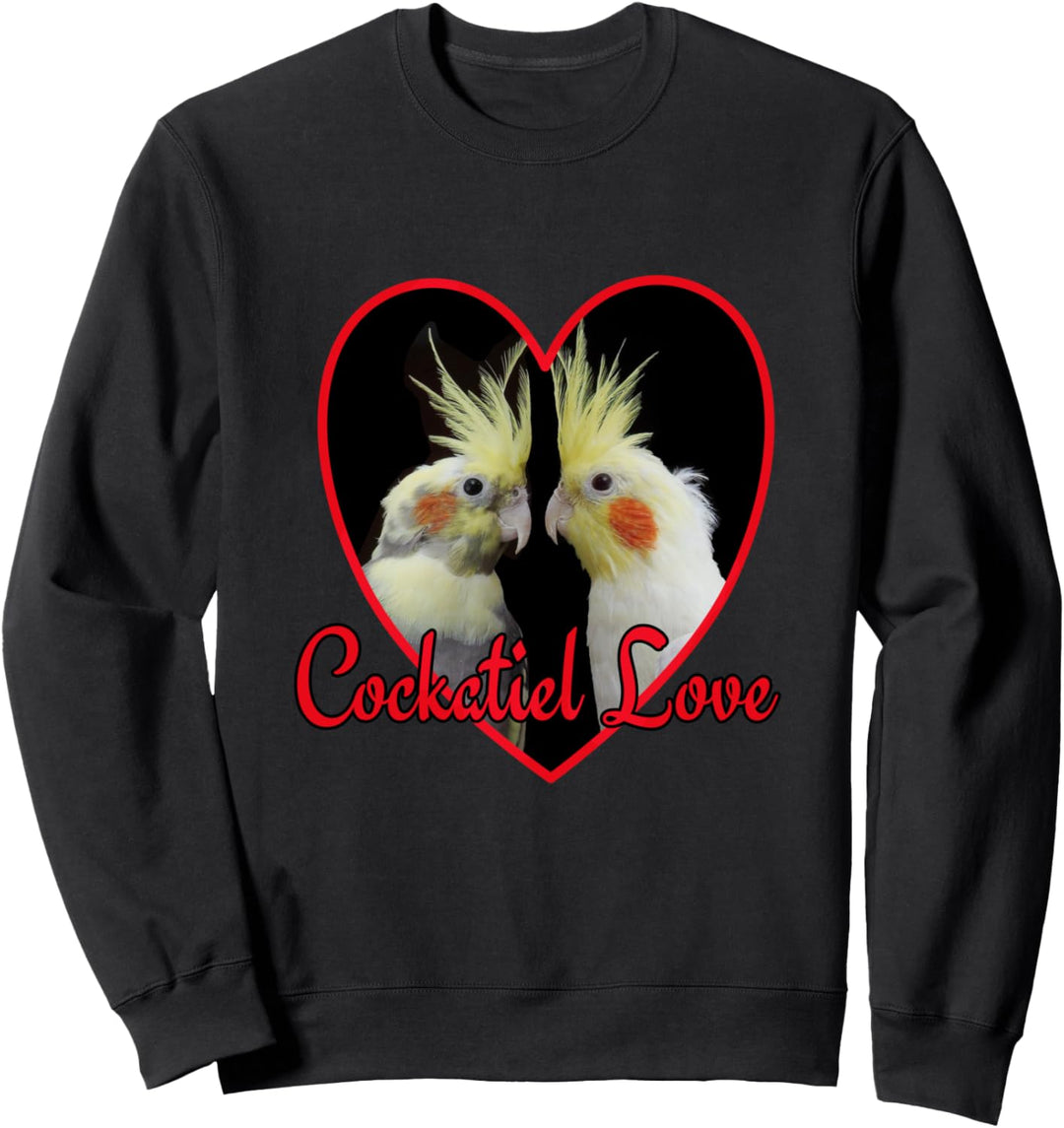 Nymphensittich Liebe Herz Papagei Sweatshirt