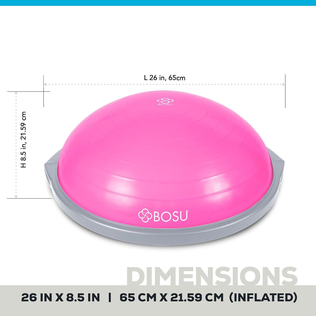 Bosu, Home Gym Equipment, The Original Balance Trainer, 66 cm Durchmesser Pink/Grau, Pink/Grau