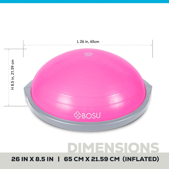 Bosu, Home Gym Equipment, The Original Balance Trainer, 66 cm Durchmesser Pink/Grau, Pink/Grau