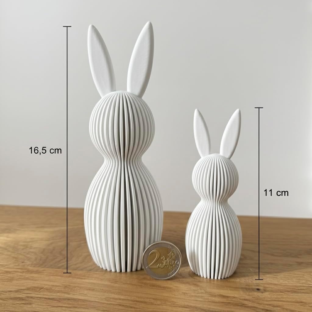 Generisch Scandi Osterhase 3D Deko – Minimalistische Osterdekoration im skandinavischen Design – Ger