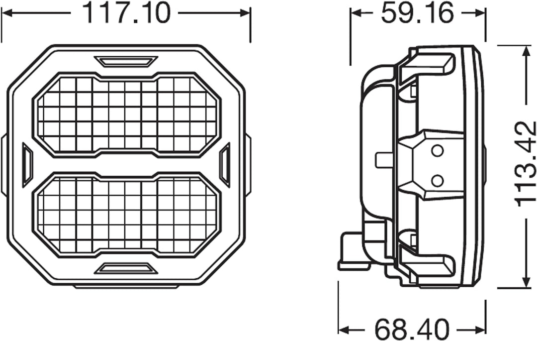 OSRAM LEDriving® Cube PX2500 Wide, LEDPWL104-WD, OFF ROAD, LED Arbeitsscheinwerfer, 2500 Lumen, Falt