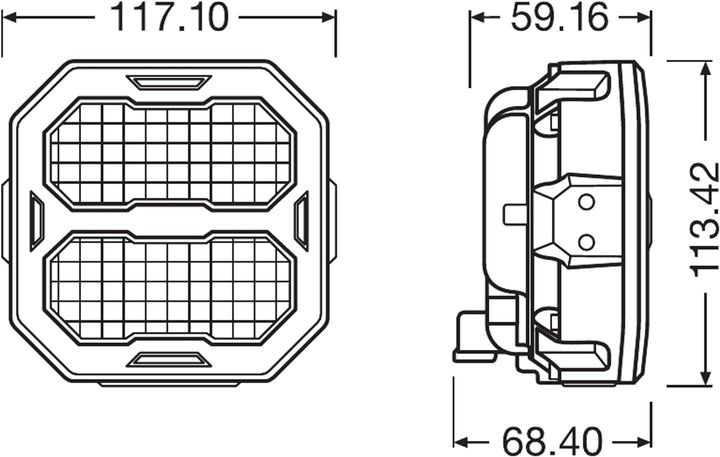 OSRAM LEDriving® Cube PX2500 Wide, LEDPWL104-WD, OFF ROAD, LED Arbeitsscheinwerfer, 2500 Lumen, Falt
