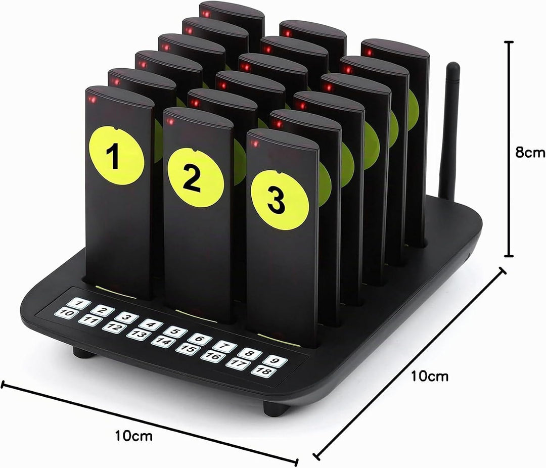 WNKRUN Pager Rufsystem Drahtloses, Restaurant Pager System Drahtloses Rufsystem Draussen 800M, Anruf