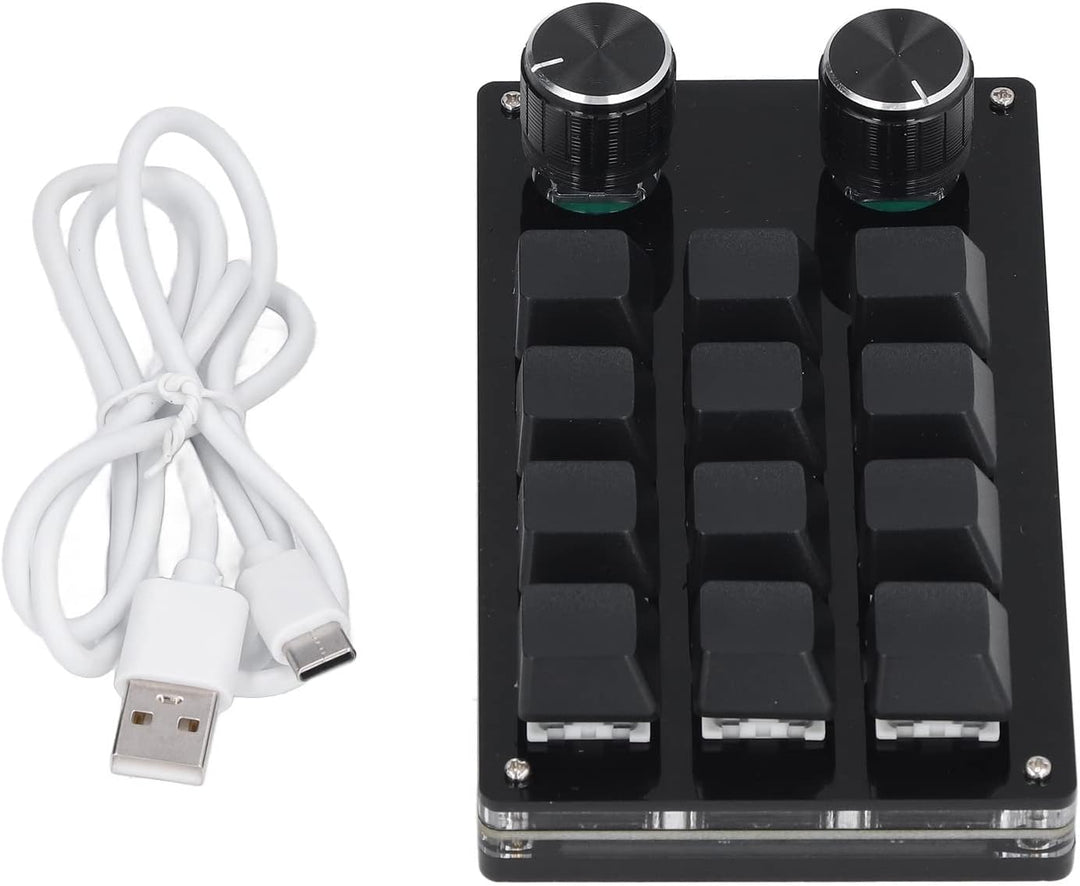 Annadue OSU Keypad 12-Tasten-Gaming-Tastatur, USB--Tastatur mit 12 Tasten, 2 Knöpfen, Mechanische Ga