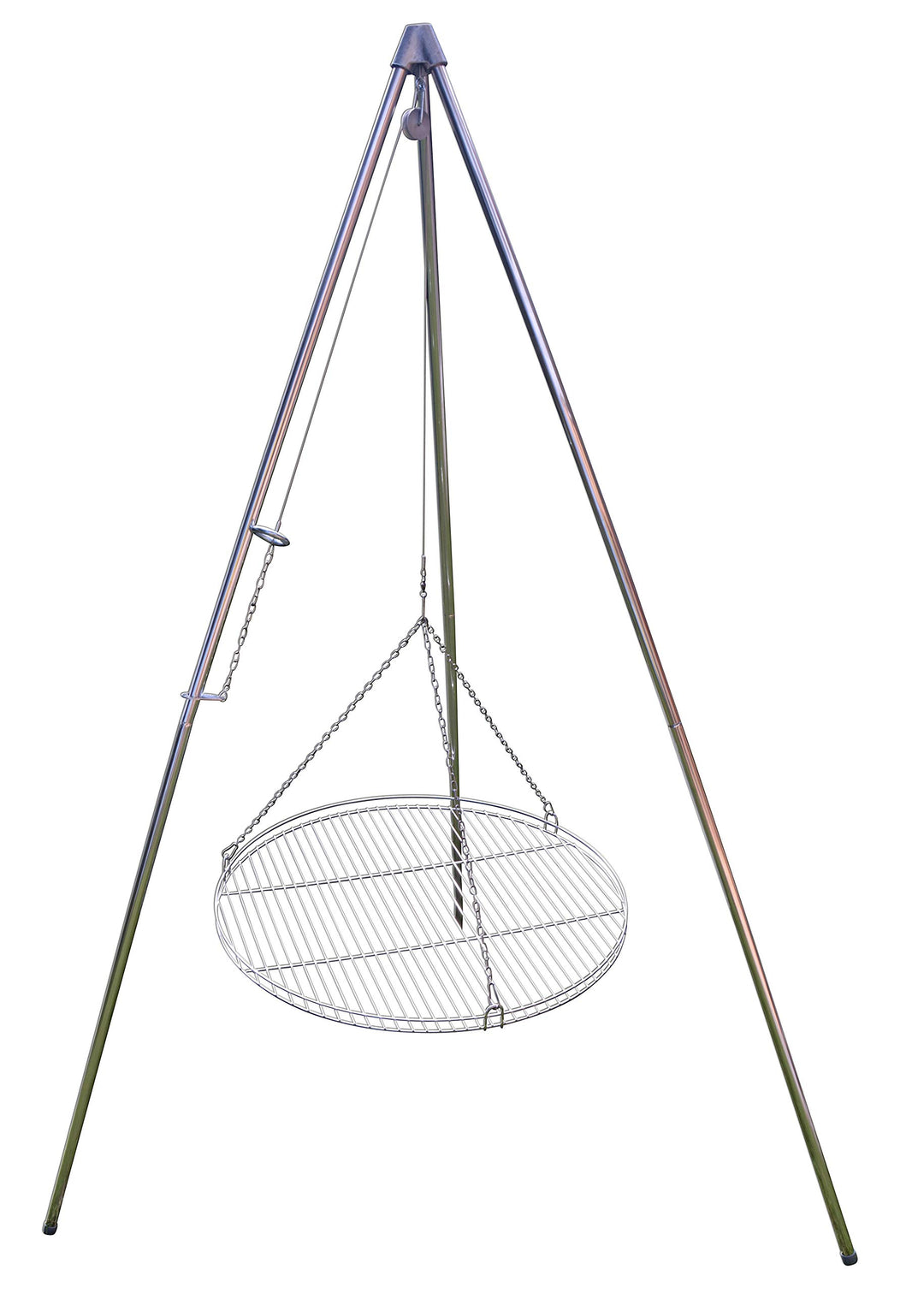 Dreibein Schwenkgrill inkl. 70 cm Edelstahl-Rost aus deutscher Produktion