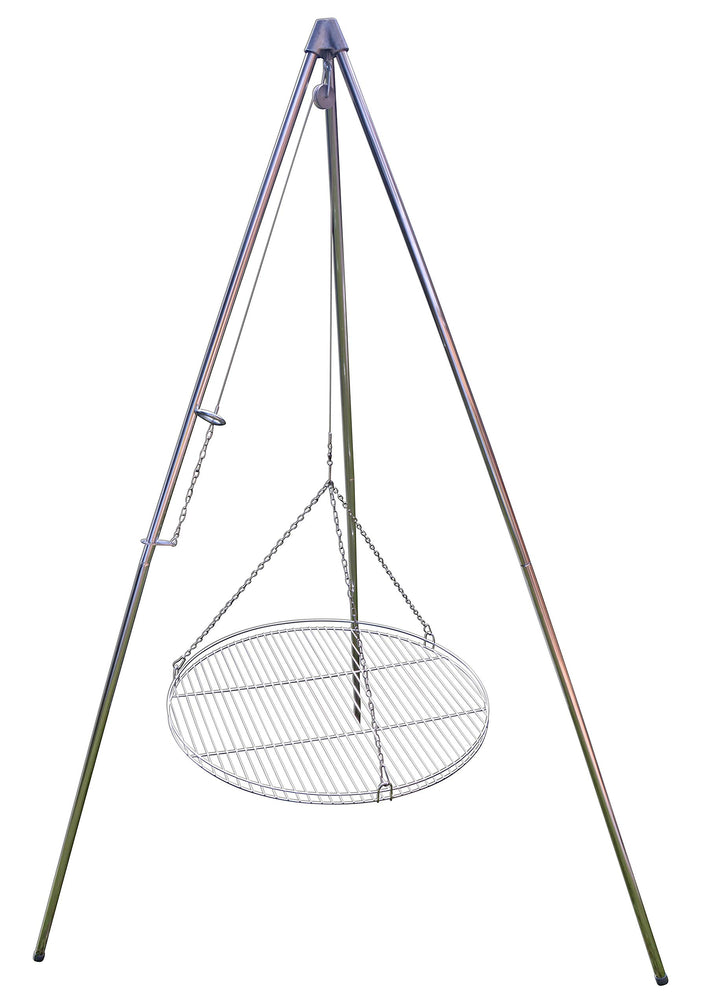 Dreibein Schwenkgrill inkl. 60 cm Edelstahl-Rost aus deutscher Produktion