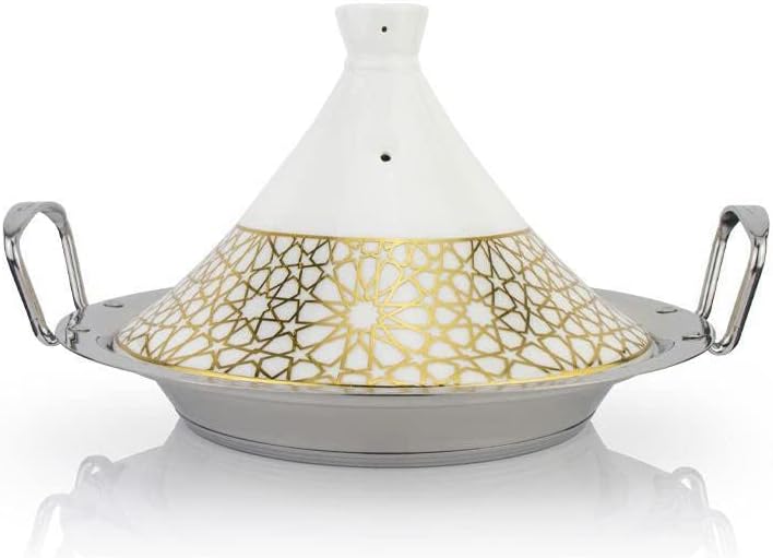 Tajine Set Kochbuch + Marokkanische Tajine Tagine Tagin Kochtopf Gartopf Royal Ø 26 cm Keramik Induk