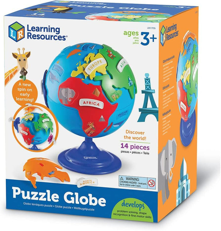 Learning Resources Puzzle-Globus, globus kinder, puzzle weltkarte, kinderglobus ab 6, puzzle weltkar
