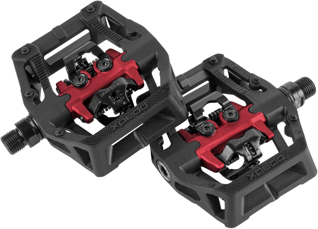 Xpedo Unisex – Erwachsene GFX Neo Fahrradpedale, schwarz/rot, 9/16 Zoll